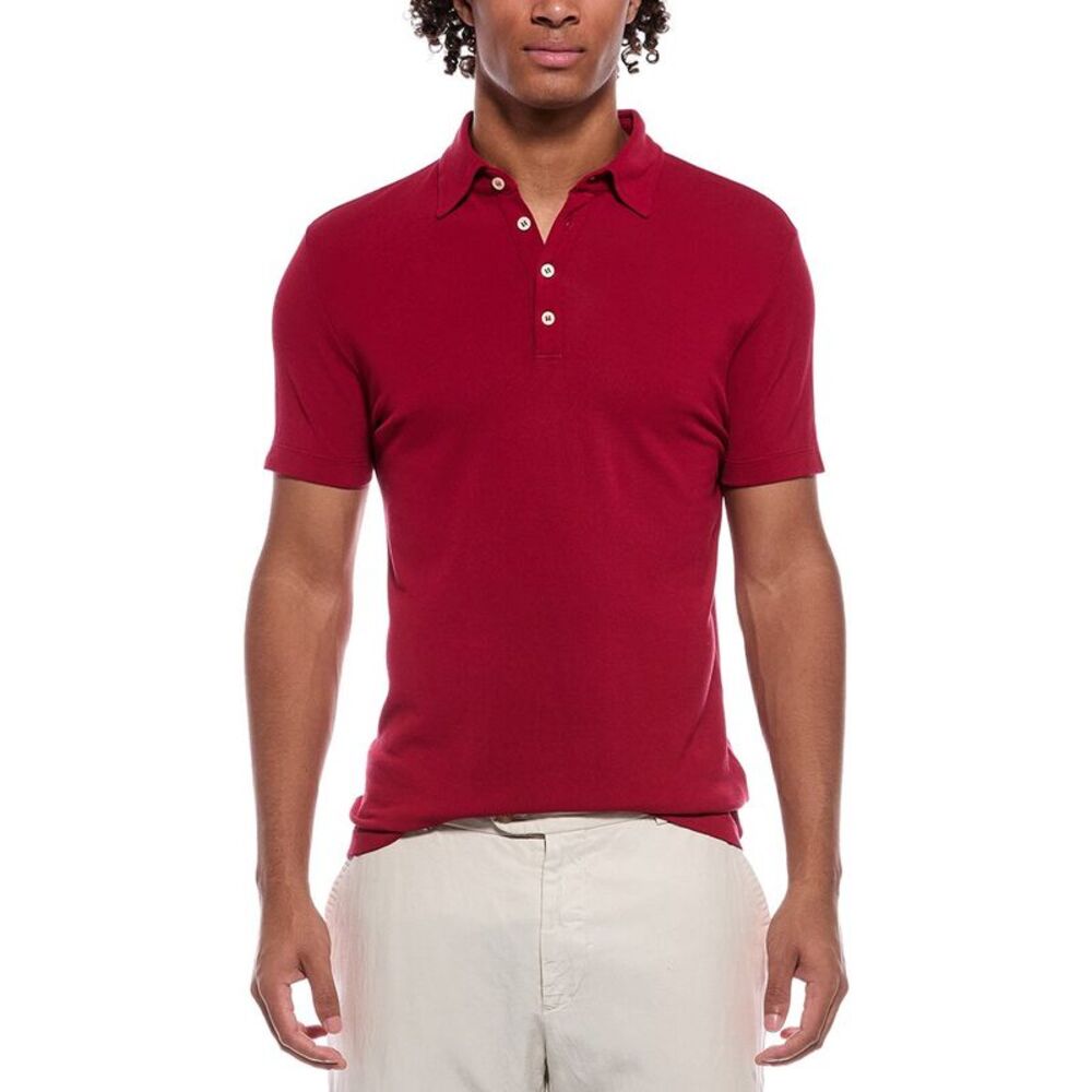 Slowear Mens  Zanone Polo Shirt, Red